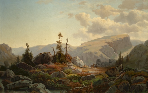Julius Mařák: Alpská krajina, 1858