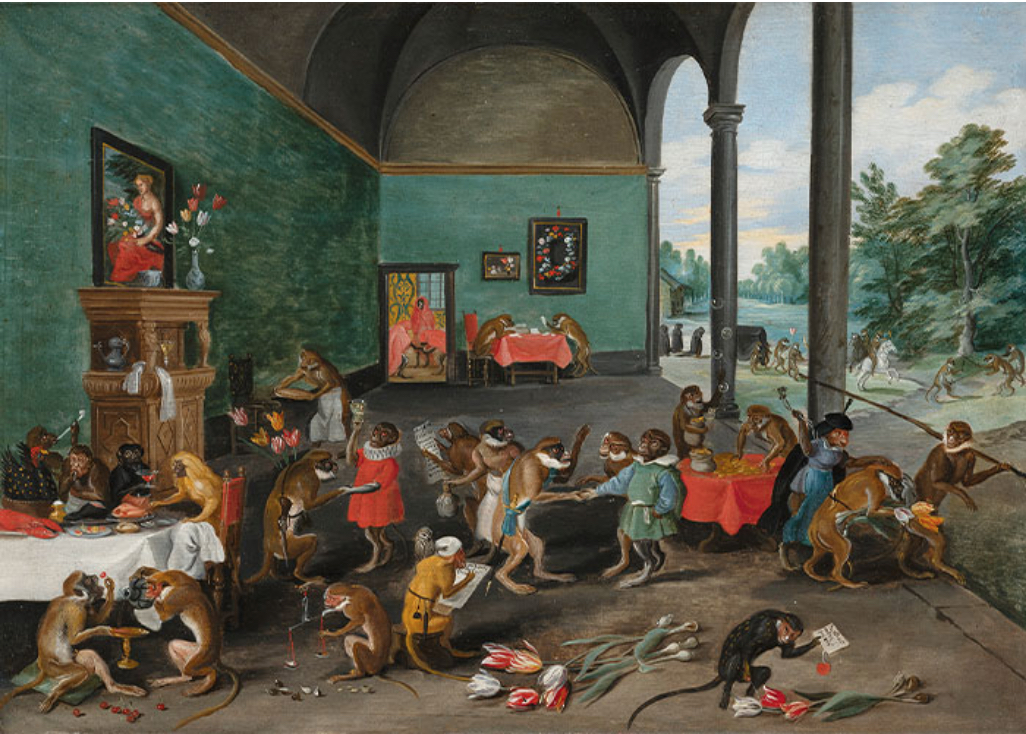 Jan Brueghel mladší: Alegorie tulipánové horečky, olej na desce, 25,5 x 35,5 cm, Dorotheum Vídeň, červen 2020 odhadní cena: 250 000 – 350 000 €