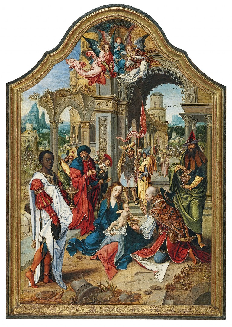 Pieter Coecke van Aelst: Klanění tří králů, kol. 1523