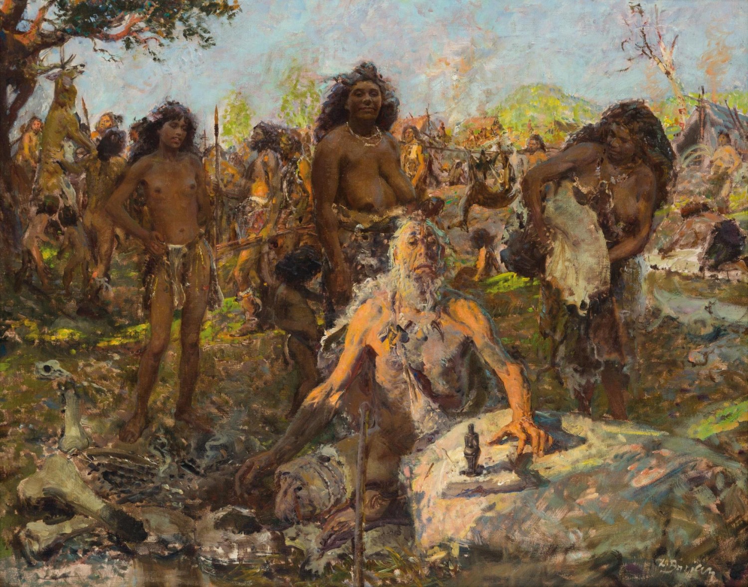 Zdeněk Burian: Věstonická venuše, 1951, olej na plátně, 65,5 cm x 81.0 cm, cena: 2 262 000 Kč, 1. Art Consulting 25. 10. 2020