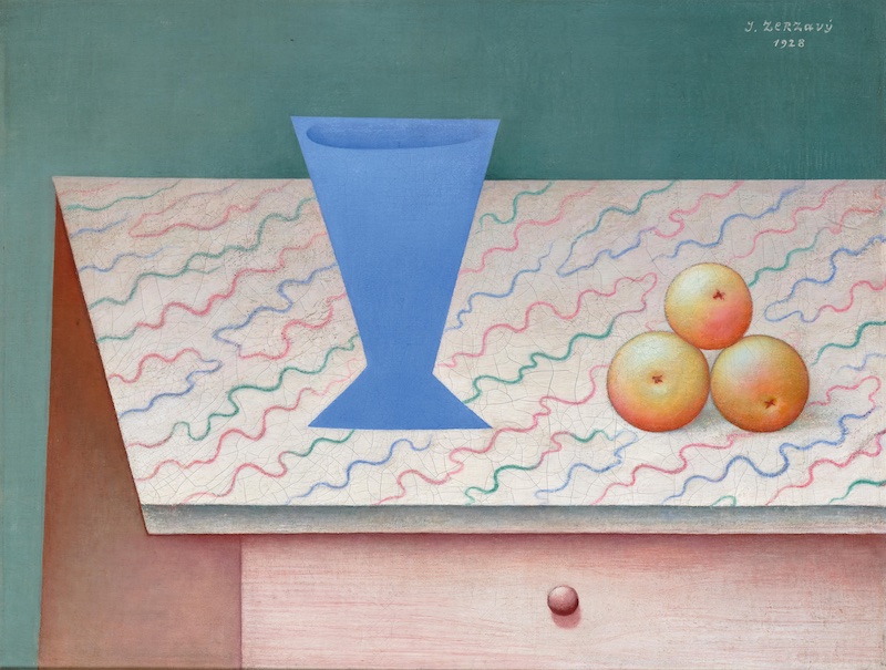 Jan Zrzavý: Zátiší se třemi jablky, 1928