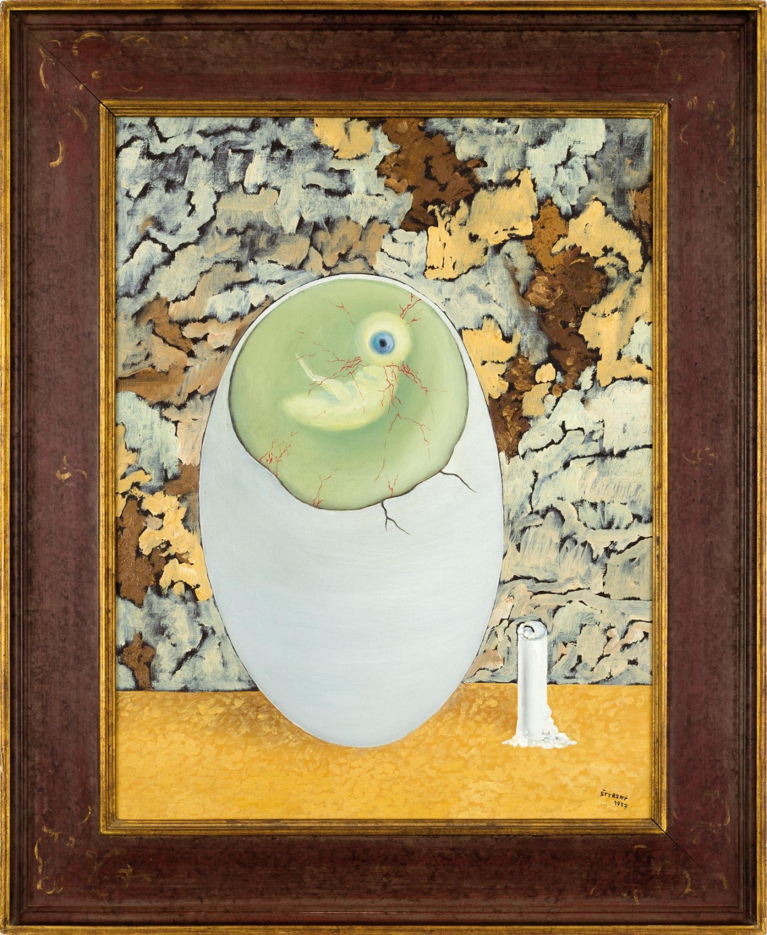 Jindřich Štyrský: Metamorfóza, 1937, olej na plátně, 68 x 50 cm, cena: 17 910 000 Kč 1. Art Consulting 28. 3. 2020