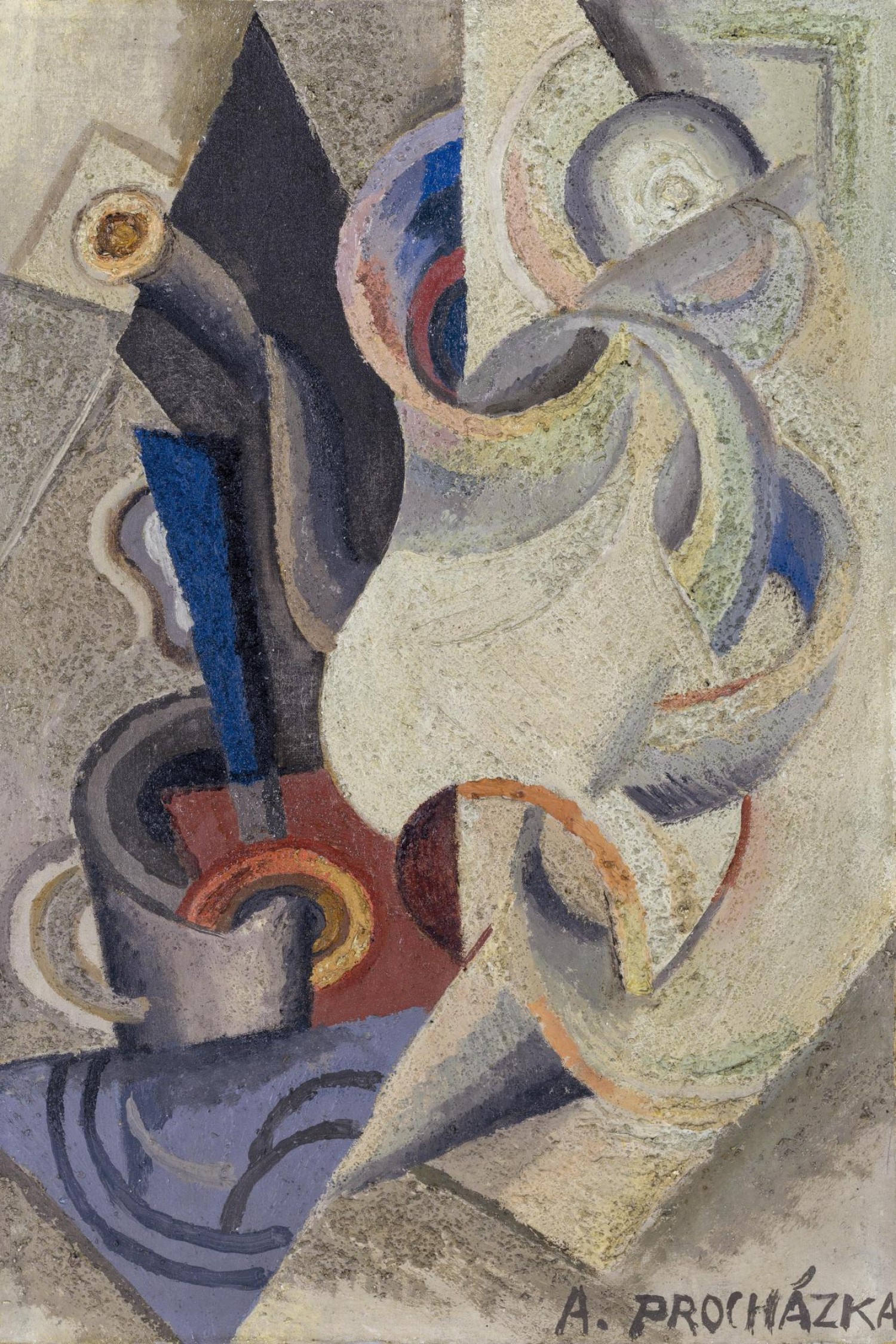 Antonín Procházka: Zátiší s kávovou konvicí, 1915, olej a pískové pasty na lepence, 48 x 32,5 cm cena: 9 342 000 Kč, 1. Art Consulting 24. 10. 2021 https://www.artplus.cz/cs/aukce/293705-zatisi-s-kavovou-konvici