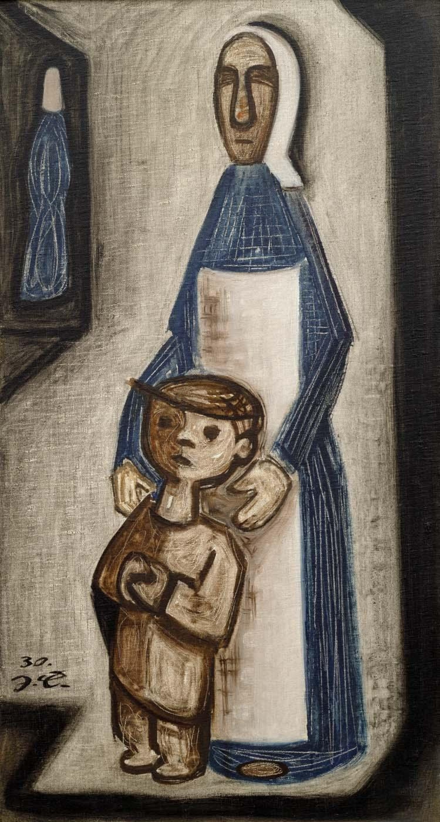 4/ Josef Čapek: Chlapec z ulice, 1930, olej na plátně, 90 x 48  cm, Galerie Kodl 29. 5. 2022, cena: 18 000 000 Kč  