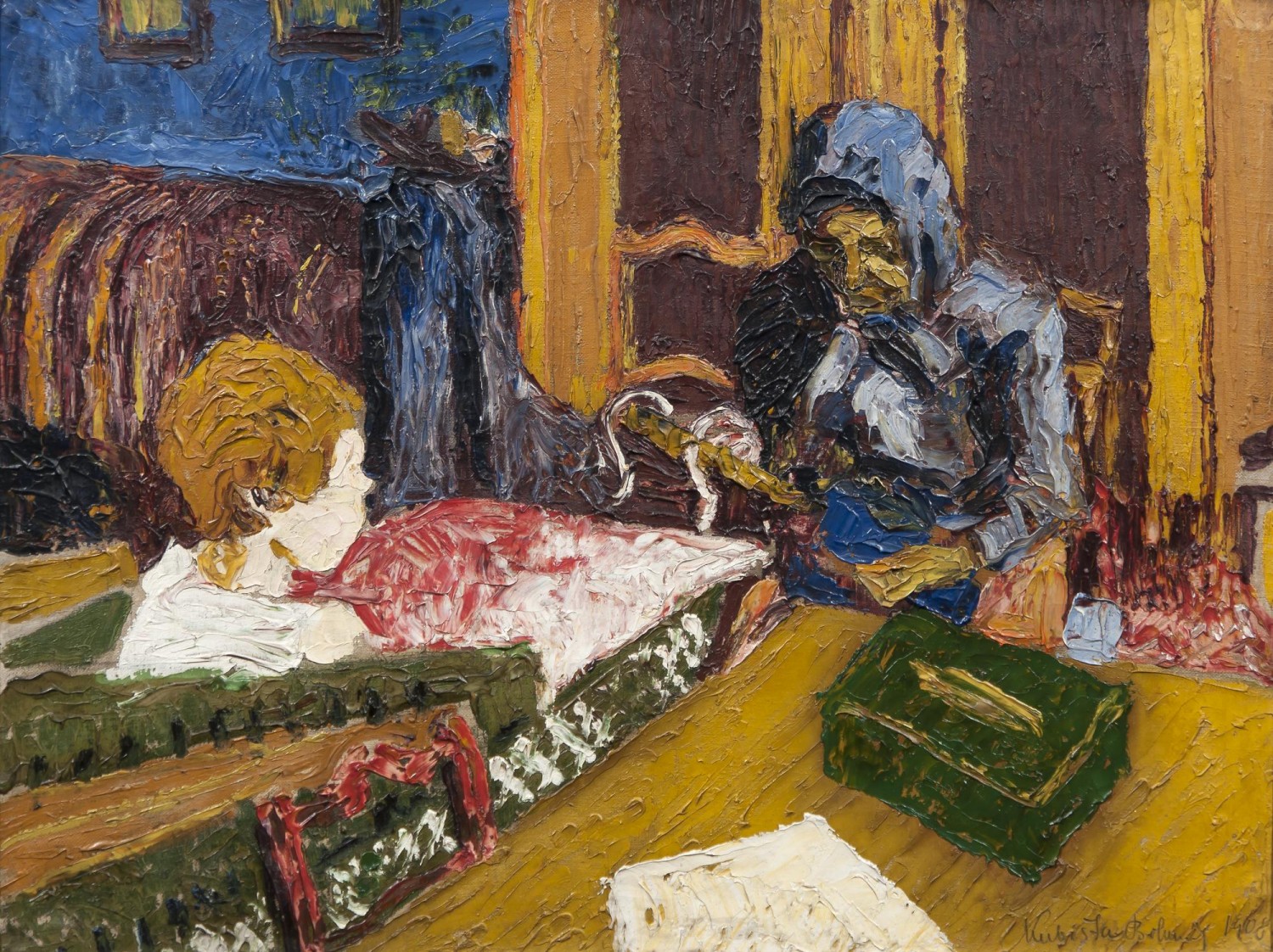 Riegrovy sady, 1908, olej na plátně, 45 x 55 cm,  Galerie Kodl 29. 11. 2015, cena: 14 160 000 Kč