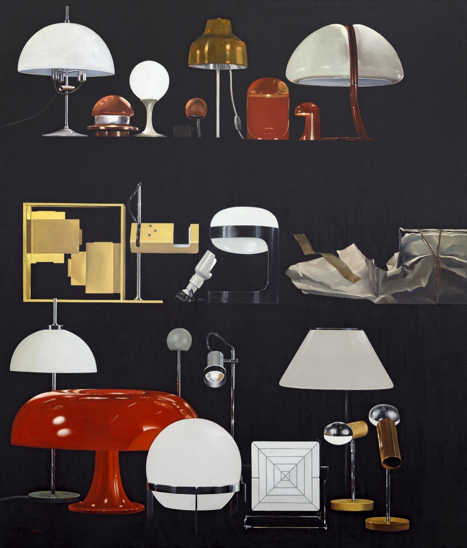 Theodor Pištěk: Zátiší s lampami, 1981, olej na plátně, 136 x 117 cm, Galerie Kodl 27. 11. 2022, cena: 13 920 000 Kč