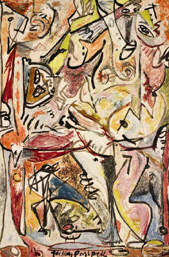 Jackson Pollock: The Blue Unconscious / 1946 / olej na plátně / 213,4 x 142,1 cm