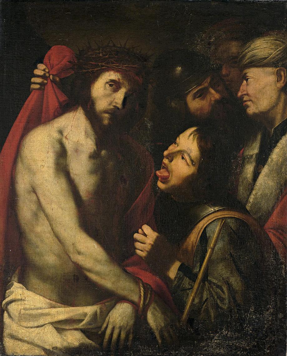 Jusepe de Ribera: Posmívání Kristu / olej na plátně / 106,2 x 86,8 cm