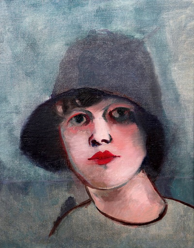 Rudolf Kremlička: Dívka v klobouku / 1930
