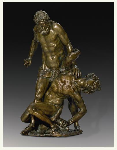 Willem van Tetrode: Samson slaying the Philistine / cca 1562-67 / bronz / v. 37,5 cm / Sotheby`s New York 30. 1. 2014