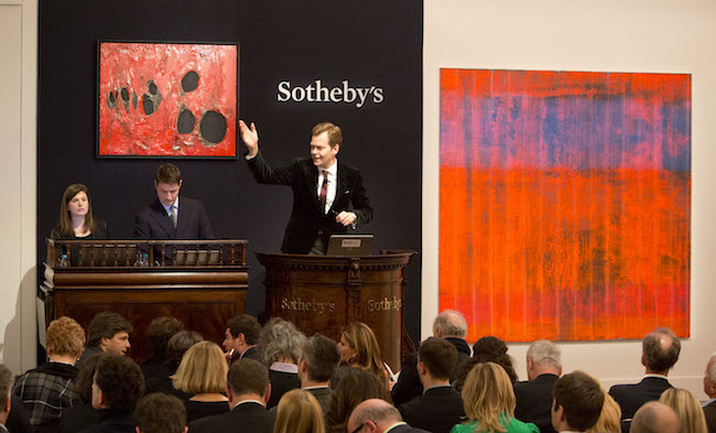 Sotheby`s 12. 2. 2014 / dražba obrazu Gerharda Richtera Wand (806)