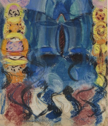 František Kupka: Abstraktní kompozice / 1913 / pastel na ručním papíře / 26,5 x 20,6 cm