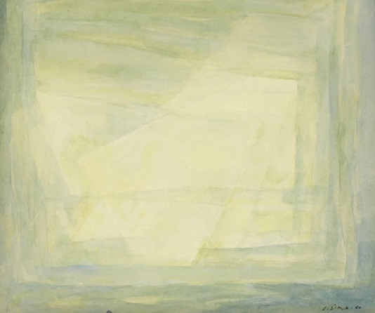 Josef Šíma: Bez názvu / 1960 / akvarel a tužka na papíře / 31,2 x 34,5 cm / Christie`s Paris / 26. 3. 2014 / odhad 8 - 12 000 eur