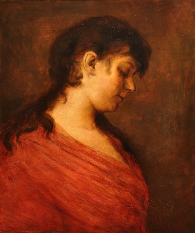 Gabriel von Max: Portrét Ernestiny Harlanderové / 1889
