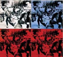Andy Warhol: Race Riot  / 1964 / 152,4 x 167,6 cm / předaukční odhad: na dotaz / Christie´s 13. 5. 2014