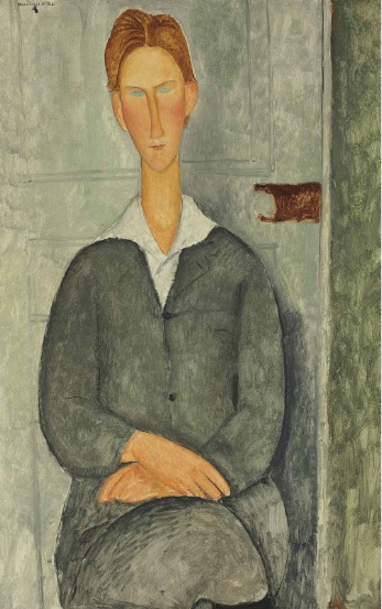 Amadeo Modigliani: Jeune homme roux assis / 1919