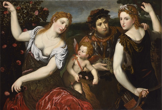 Paris Bordone, Venuše, Amor, Bakchus a Diana, olej na plátně, č. kat. 29, vyv. cena 6 000 000 Kč