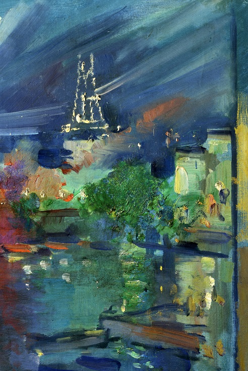 Konstantin Korovin, Eiffelova věž v noci, olej na plátně, č. kat. 283, vyv. cena 3 000 000 Kč