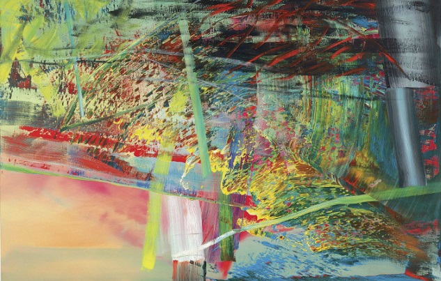 Gerhard Richter: Síť / 1985 / olej na plátně / 200 x 300 cm / Christie`s 13. 10. 2014 / odhad 7 - 10 000 000 GBP