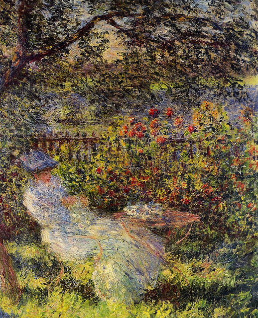 Claude Monet: Alice Hoschedé au jardin / 1885 / olej na plátně 81 x 65 cm / Sotheby`s 4. 11. 2014 / 33 765 000 USD