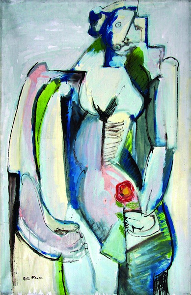 Emil Filla: Dívka s růží / 1930