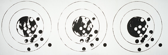Andy Warhol: Three Targets / kolem 1985-86 / syntetický polymer a sítotisk na plátně