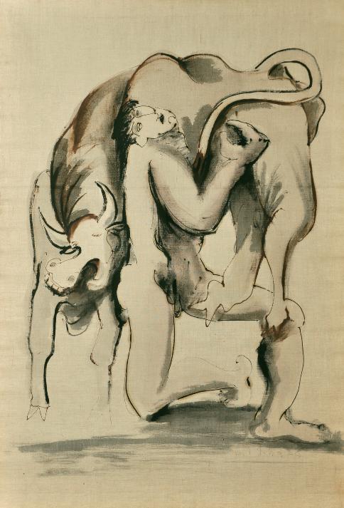 Emil Filla, Théseus nesoucí krétského býka, 1938