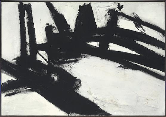 Franz Kline: Untitled / 1957 / olej na plátně / 200,7 x 280,4 cm / 40,402,500 USD