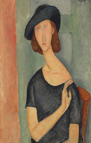 Amedeo Modigliani: Jeanne Hébuterne (Au chapeau) / 1919 olej na plátně / 92 x 54 cm / odhad: 16 – 22 mil. liber