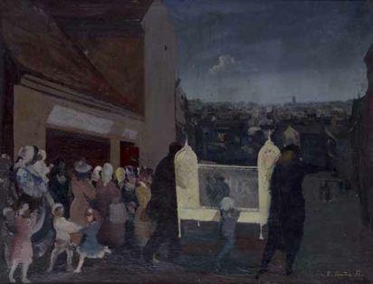 Karel Souček: Na ulici / 1952–54 olej na plátně / 87 × 116 cm / cena: 288 000 Kč 